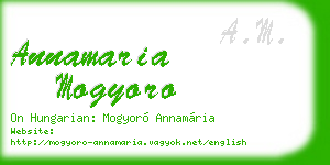 annamaria mogyoro business card