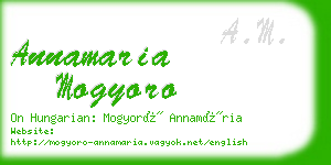 annamaria mogyoro business card